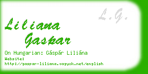 liliana gaspar business card